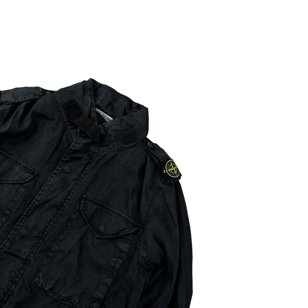 Stone Island 2005 Navy Shoulder Badge Lino Flax Dutch Rope Jacket Me