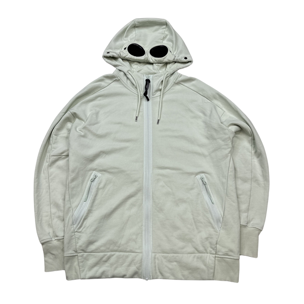 CP Company Mint Green Cotton Goggle Hoodie - XL