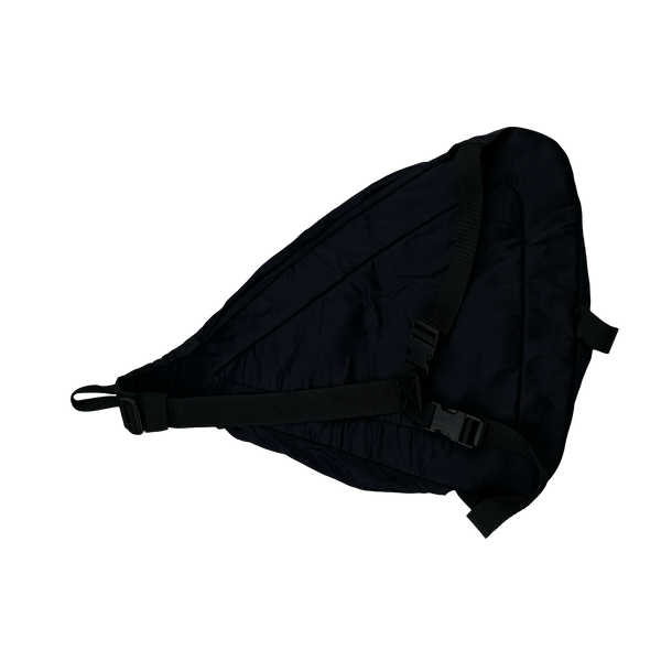 Stone Island 1999 Navy Raso Gommato Embroidered Patch Sling Bag