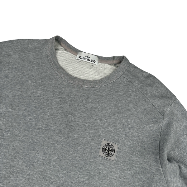 Stone Island 2015 Grey Crewneck Patch Jumper - Large