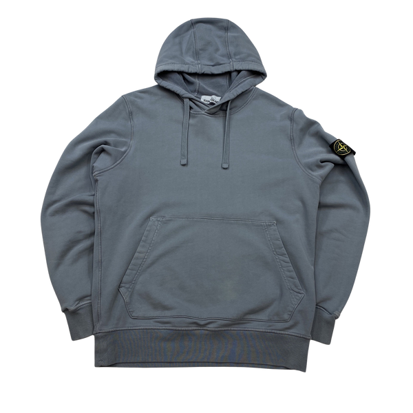 Stone Island 2021 Light Blue Pullover Hoodie - Medium