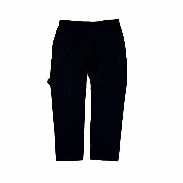 Stone Island 1997 Navy Spellout Cargos Trousers - Large