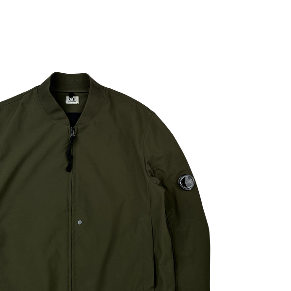 CP Company Khaki Soft Shell Bomber Jacket - Large