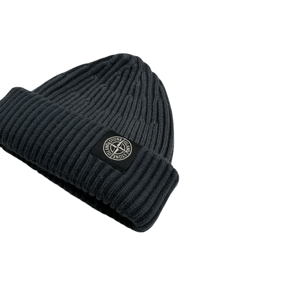 Stone Island 2012 Grey Wool Two Tone Ribbed Beanie