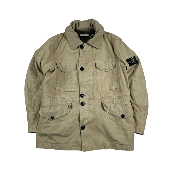 Stone Island 2004 Vintage Lino Flax Nylon Blend Jacket - Medium