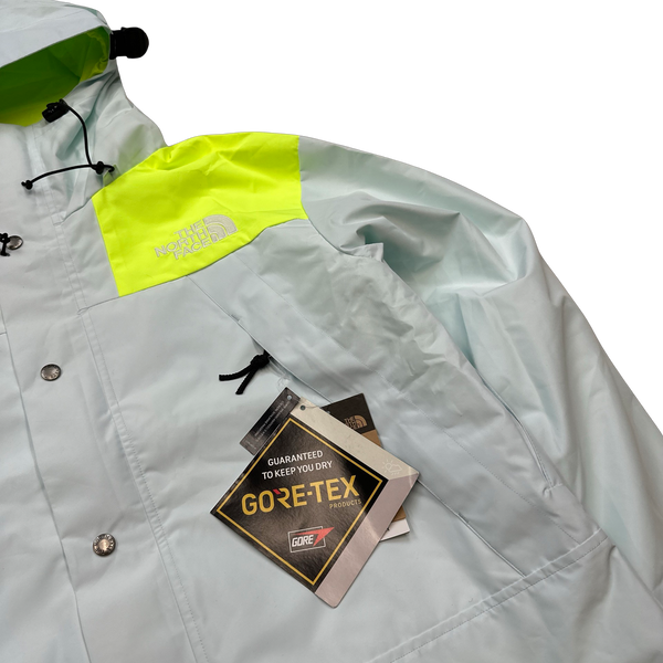North Face Teal And Yellow GoreTex Mountain Jacket - Large