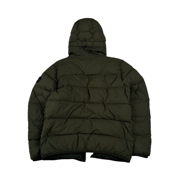 Stone Island 2023 Khaki Seamless Tunnel Nylon Down TC - Small