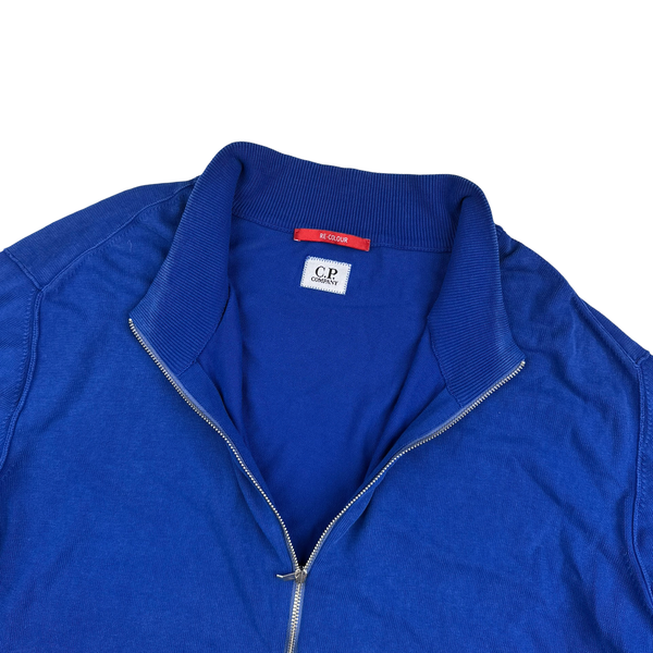 CP Company Blue Re Colour Lightweight Zip Up Jumper - 3XL