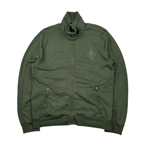 CP Company Green Cotton Zipped High Neck Jumper - XXL