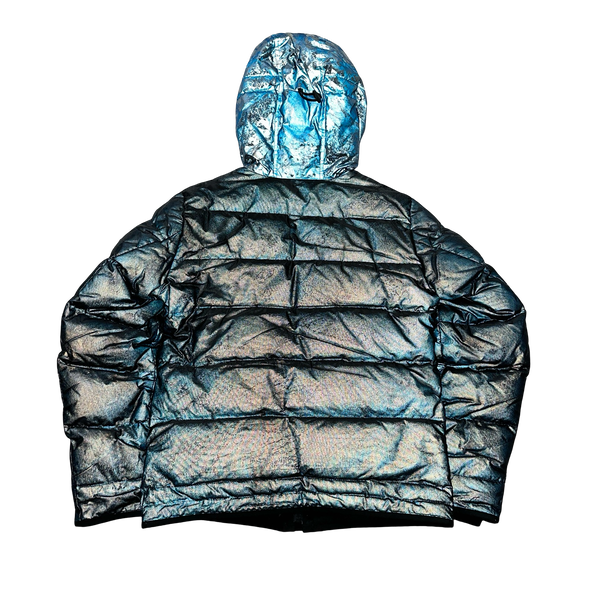 Stone Island Blue Mesh Reflective Down Jacket - Small