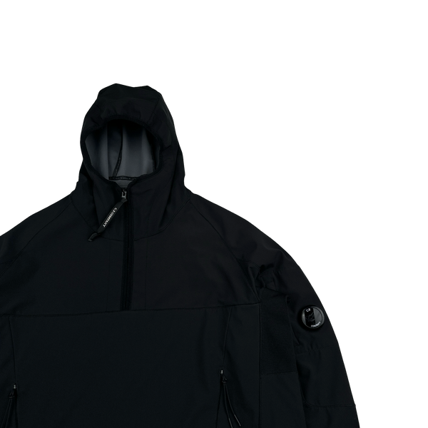 CP Company Black Soft Shell Smock Pullover Jacket - Large