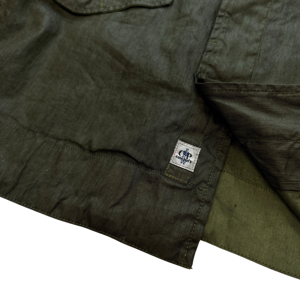 CP Company Green Lino Flax Multi Pocket Field Jacket - XL