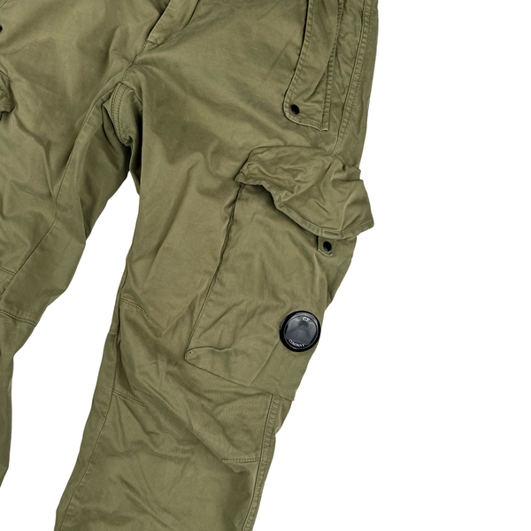 CP Company Khaki Ergonomic Fit Cargo Trousers - Small