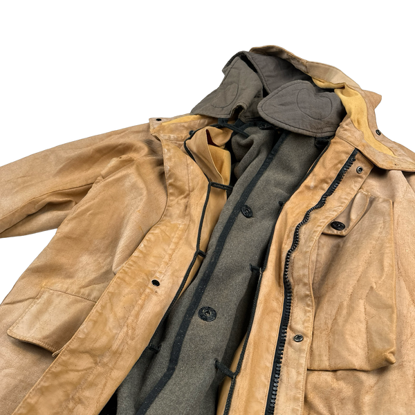 Stone Island 1996 Vintage Rubberised Vintage Dutch Rope Jacket - XL