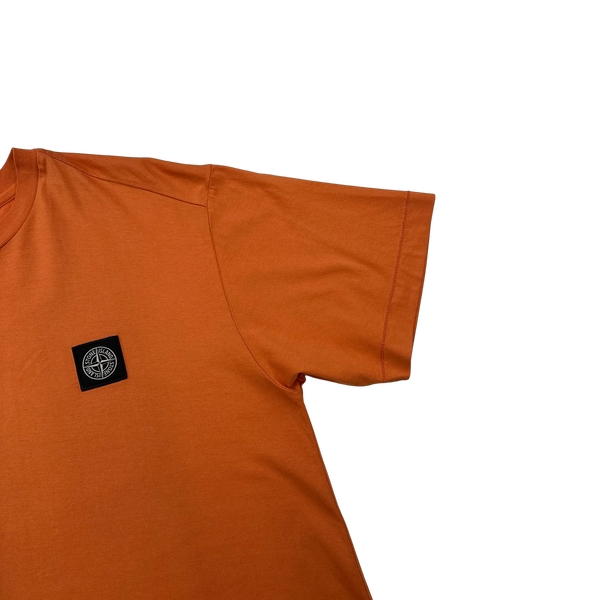 Stone Island 2023 Orange Cotton T Shirt - Medium