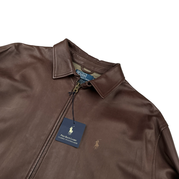 Ralph Lauren Brown Heavyweight Leather Jacket - XL