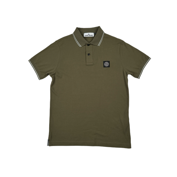 Stone Island 2018 Khaki Polo Top - Medium