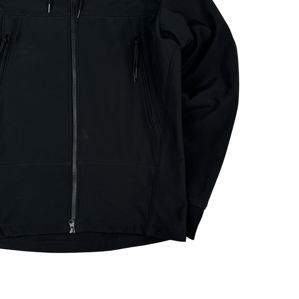 CP Company Black Soft Shell R Goggle Jacket - Small