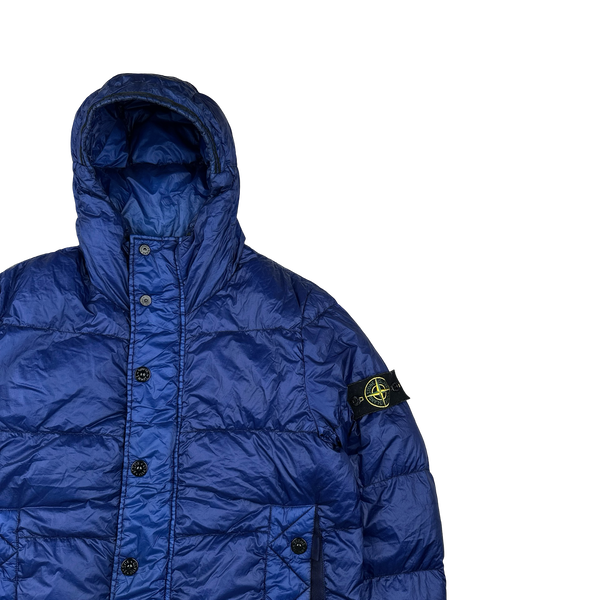 Stone Island 2012 Blue Garment Dyed Puffer Jacket - Medium