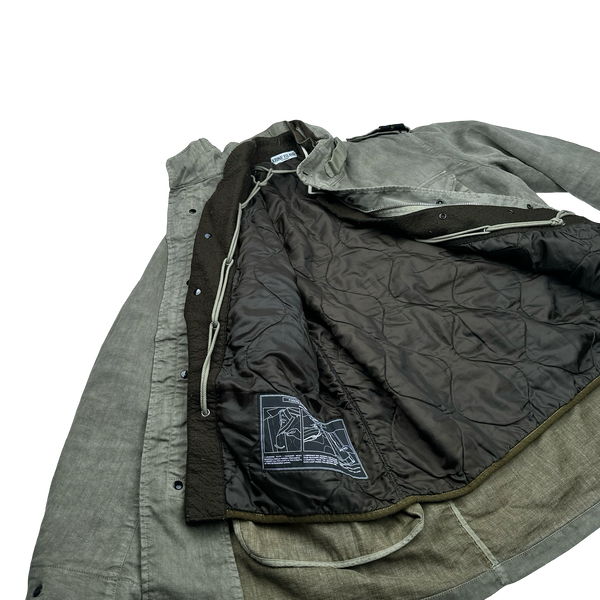 Stone Island 2005 Tan Shoulder Badge Lino Flax Dutch Rope Jacket - Large