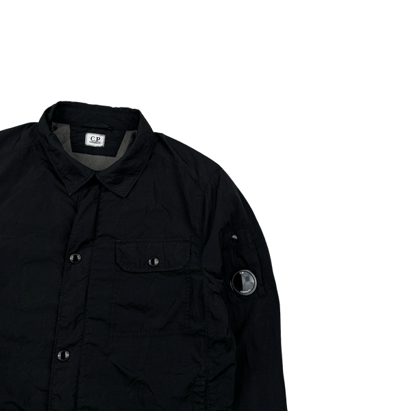 CP Company Black Lens Viewer Chrome Buttoned Overshirt - Medium