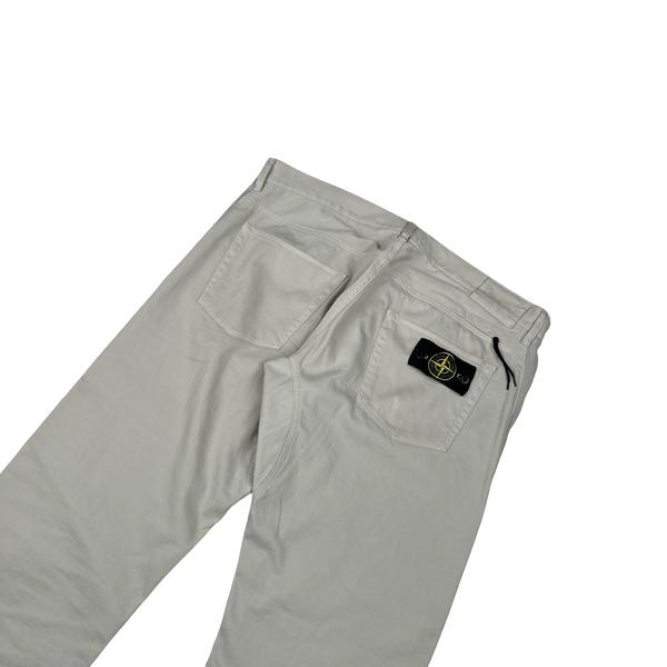 Stone Island 2014 White Slim Fit Cycling Chino Trousers - 38"