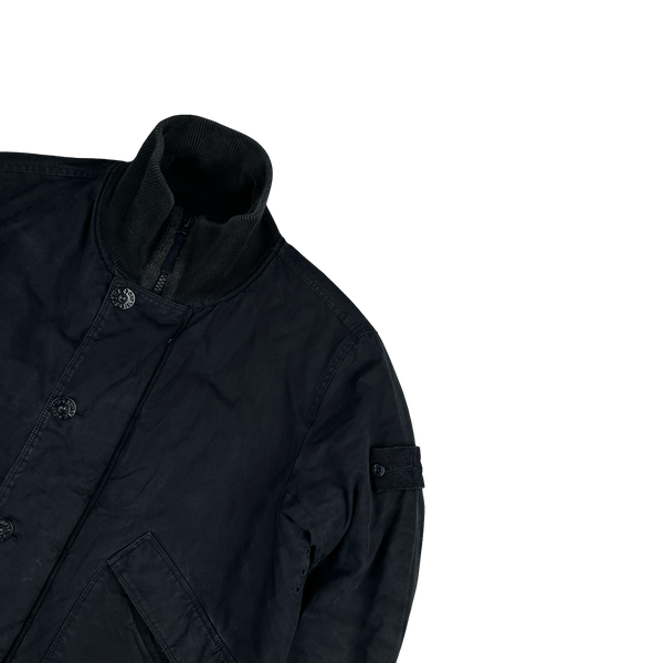 Stone Island 2011 Navy Ghost Piece Ventile Quilted Jacket - XXL