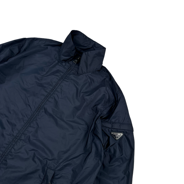 Prada Navy Nylon Triangle Logo Lightweight Jacket - XL – Mat's Island