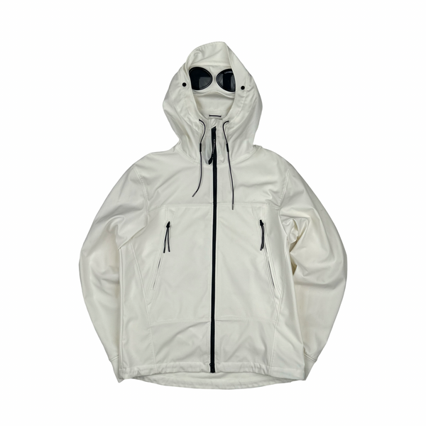 CP Company White Shell R Goggle Jacket - Large