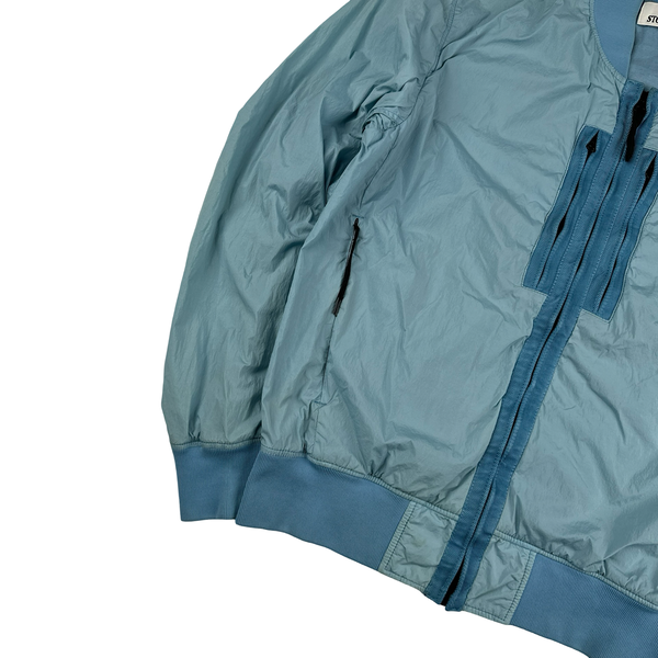 Stone Island 2017 Blue Garment Dyed Crinkle Reps Jacket - Medium