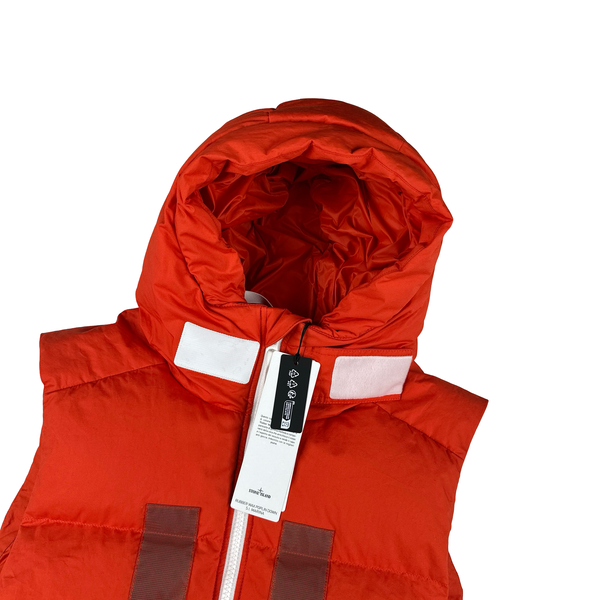Stone Island 2023 Marina Rubber Wax Poplin Down Gilet - XL