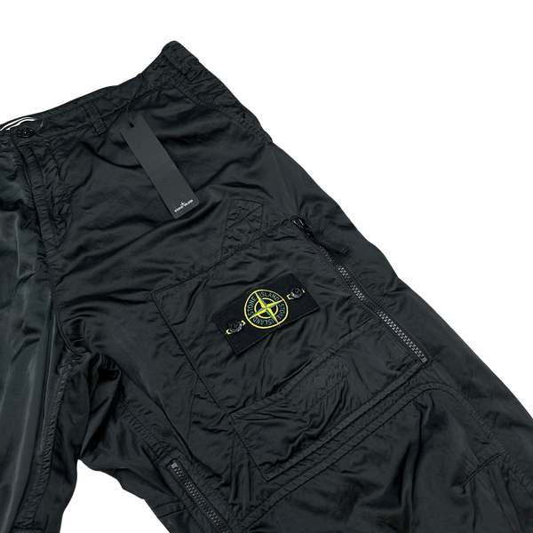 Stone Island 2021 Dark Emerald Econyl Nylon Metal Helicopter Cargo Trousers - 36"
