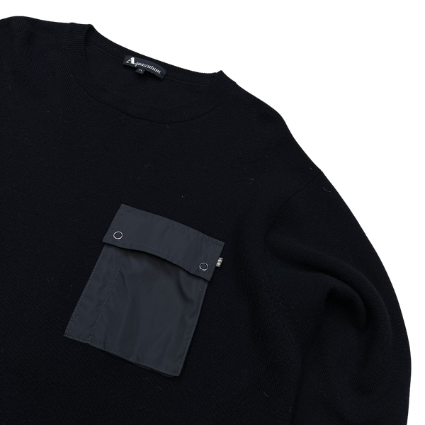 Aquascutum Navy Knit Jumper - XL
