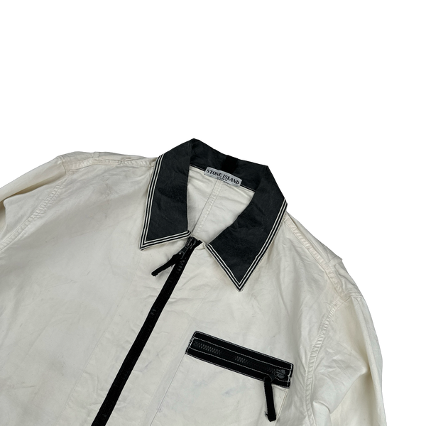 Stone Island 2006 Lino Flax Collared Zipped Bomber Jacket - XL
