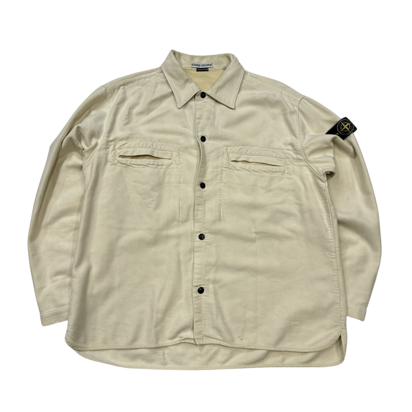 Stone Island Vintage 1997 Mole Skin Cotton Overshirt  - Large