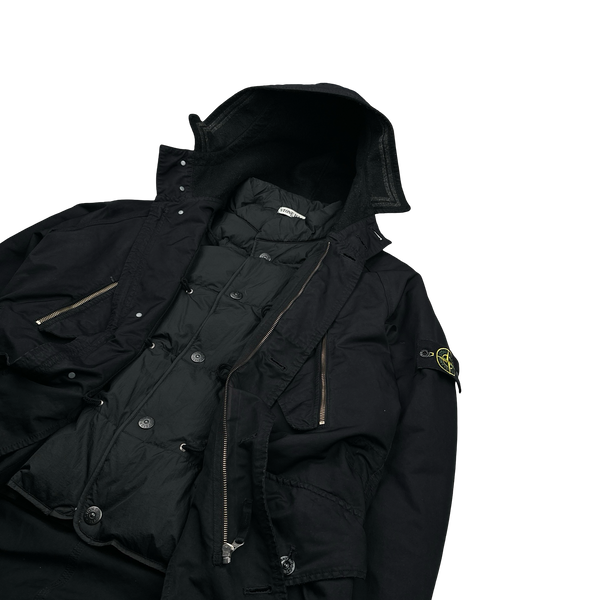 Stone Island 2009 Black David TC Down Lined Jacket - XL