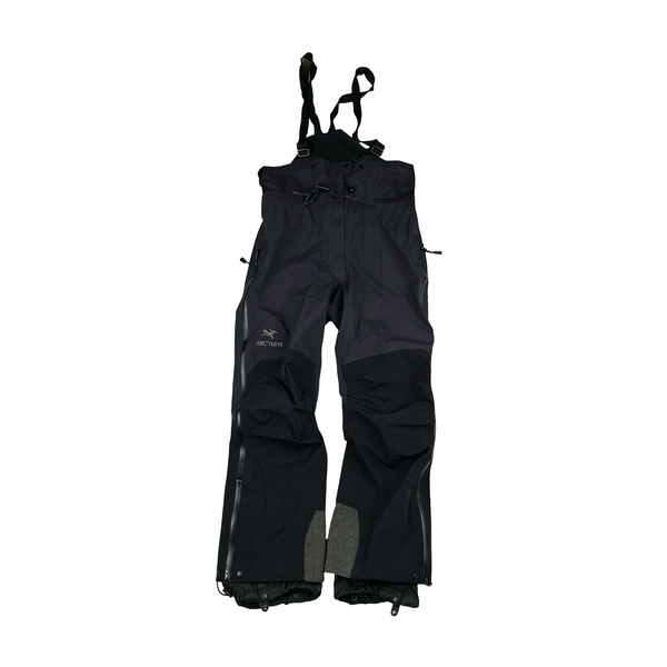 Arcteryx Black Goretex Full Leg Zip Ski Overalls - Medium