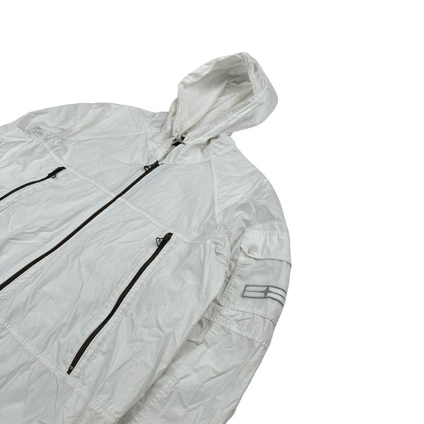 Stone Island 2009 Denims White Cotton Mesh Pocket Emblem Lightweight Jacket - Large