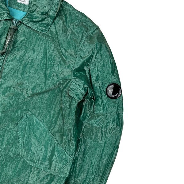 CP Company  Turquoise Garment Dyed Nylon Kan D Shell Jacket - Small