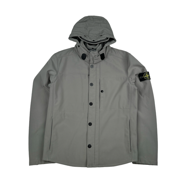 Stone Island 2012 Grey Fleece Lined Soft Shell Jacket - Large