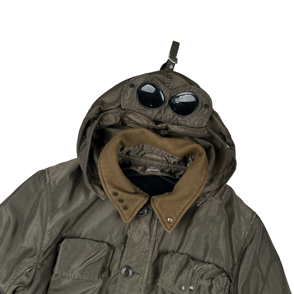 CP Company Brown Nysack Shimmer Multipocket Goggle Jacket - XXL