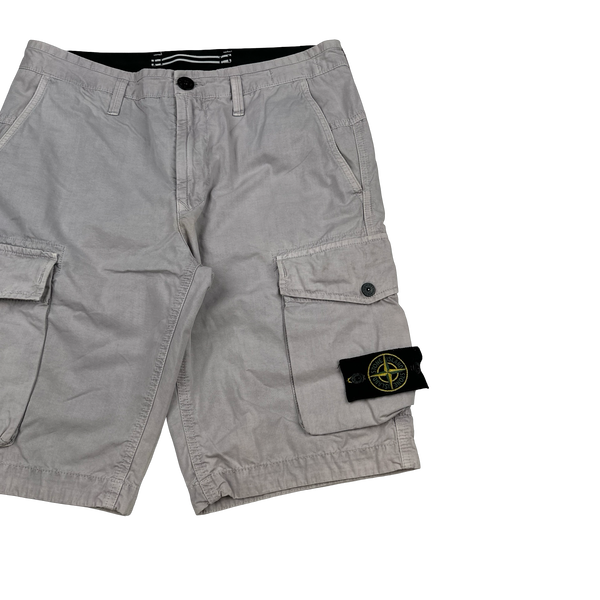 Stone Island 2020 Light Lilac Cotton Cargo Shorts - 29"