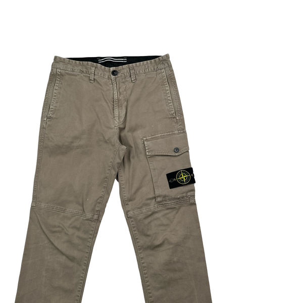 Stone Island 2020 Slim Fit Brown Cargo Trousers - 29"