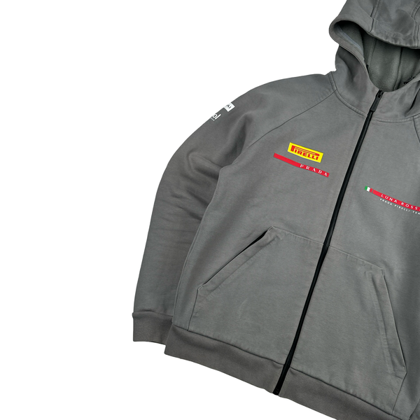 Prada Luna Rossa 37th Americas Cup Barcelona Spellout Zipped Hoodie - Medium