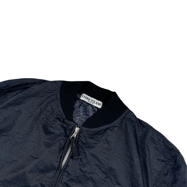 Stone Island 2008 Navy Mesh Badge Lightweight Jacket - Large