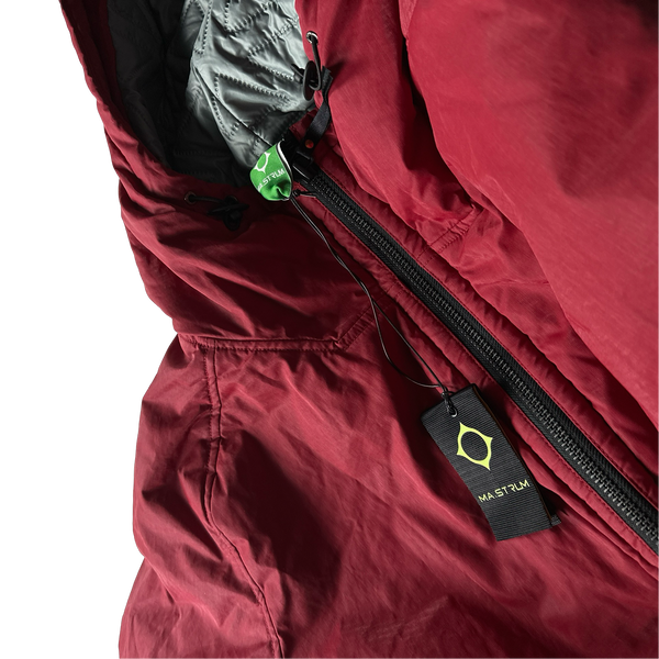 Ma Strum Red Quilted Padded Zipped Jacket - 4XL