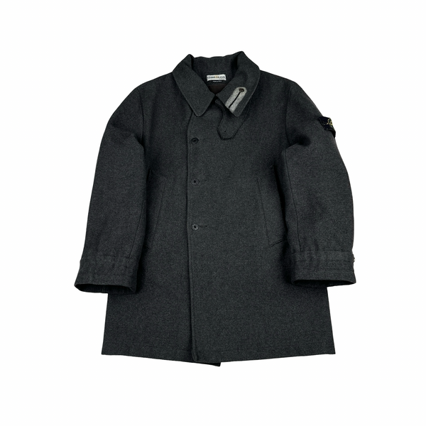 Stone Island 1997 Vintage Thick Wool Buttoned Collard Jacket