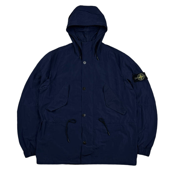 Stone Island 2018 Navy Micro Reps Parka Jacket - Large