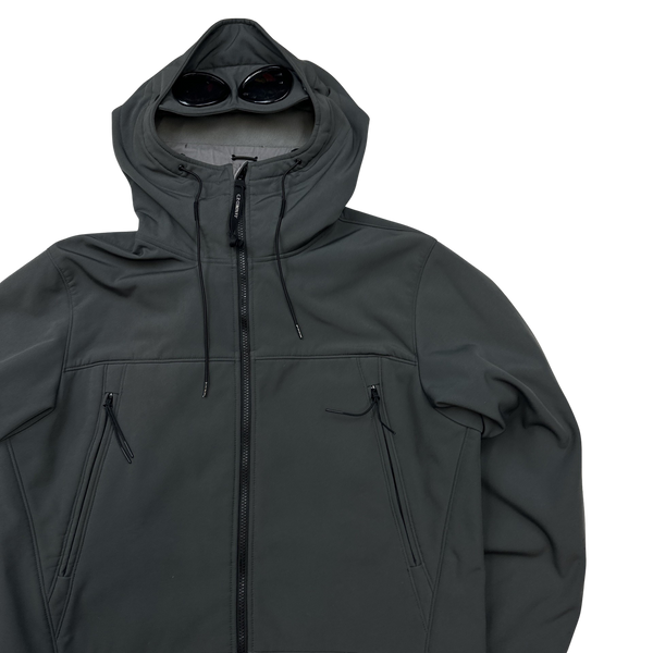 CP Company Grey Soft Shell R Fleece Lined Goggle Jacket - XXL