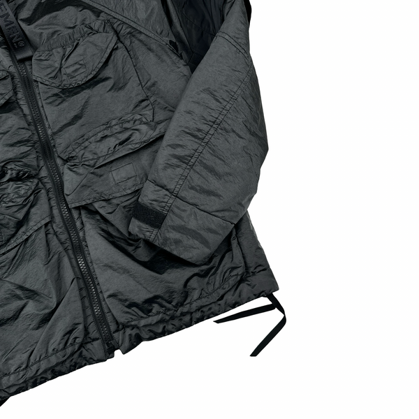 Nemen Nylon Shimmer Dark Grey Shell Multi Pocket Jacket